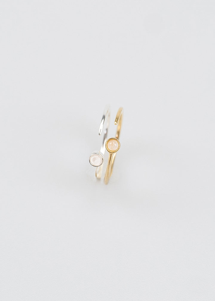 Rosenquarz Ring (Gold / Silber)